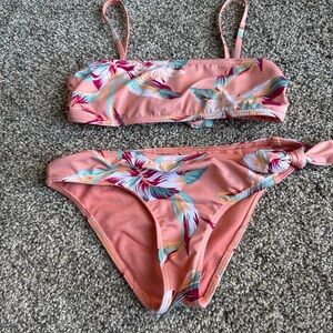 Roxy Floral Bikini Set size girls 10